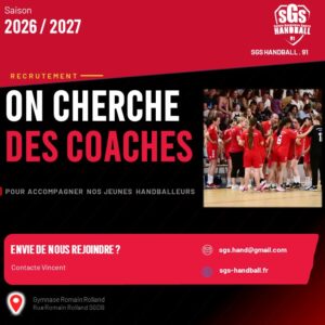Recrutement coaches – Saison 2026/2027